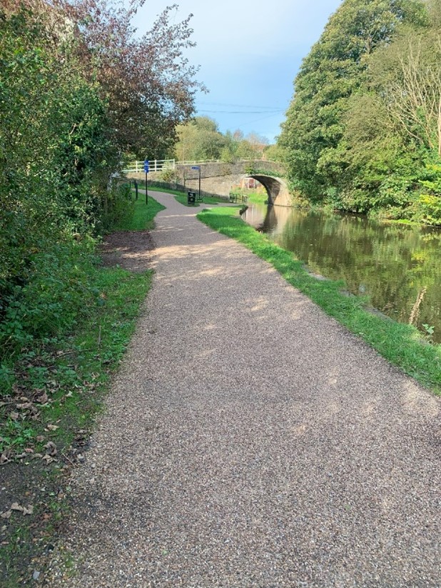 Leeds and Liverpool canal towpath after