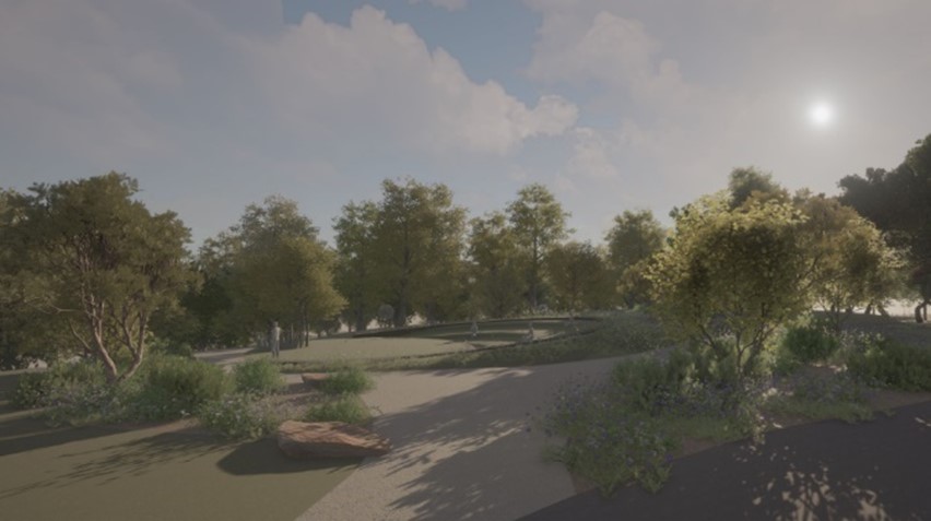 Artist impressions of Amphitheatre for a Tree