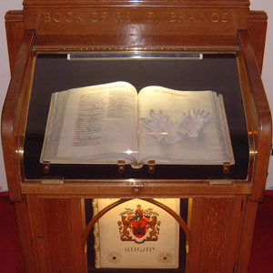 Book of remembrance at Wigan Crematorium