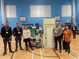 The Wigan and Leigh Building Services team at an event held at Byrchall High Careers to provide information and guidance to the young people of the Borough who are considering working for Wigan Council.