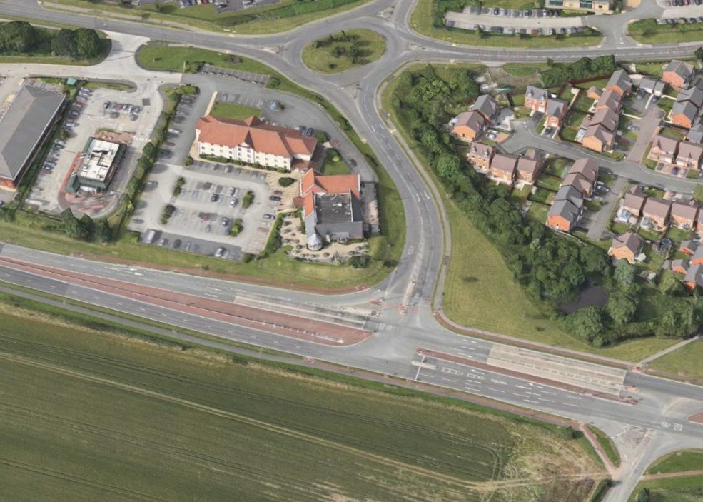 A580 and Stone Cross Lane North Junction