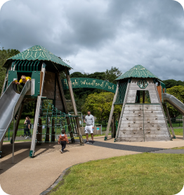 An image of a childrens play area in a park