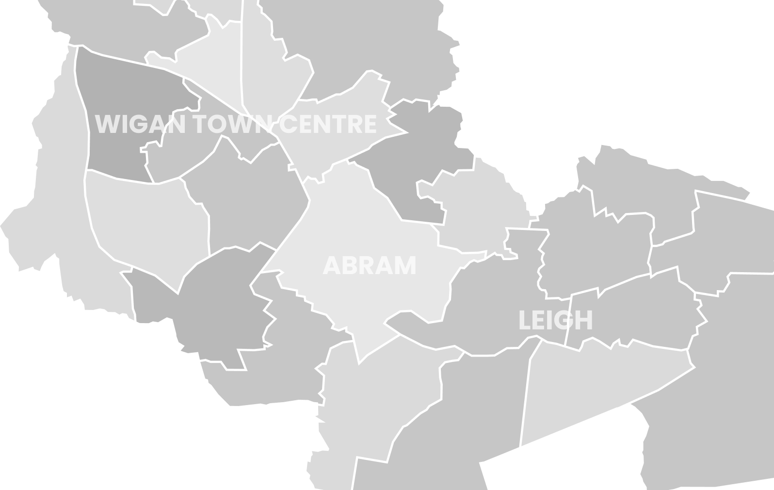 Map of Wigan Borough